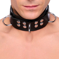The Red Collier en cuir Ultra Noir